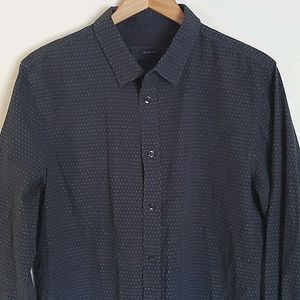 Mint prana Med. Navy w Gold Slim Fit Shirt